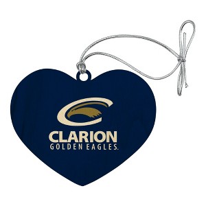 Clarion University Foundation Primary Logo Heart Love Wood Christmas Tree Holiday Ornament - 1 of 3