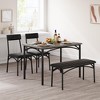 Dining Table Set for 4, Kitchen Table and Chairs for 4 - 3 of 4