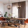 LNC Chet Modern Farmhouse  Globe Chandelier, Antique Brown and Matte Black,15.5in/20in - 2 of 4