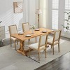 Dining Chair Set of 2 French Style with Linen Upholstery and Carved Solid Wood Frame for Living Room Dining Room-Baofuwish - 3 of 4