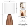 Kate and Laurel Ciji Modern Mango Wood Bedside Table Lamp - 2 of 4