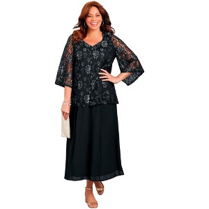 Catherines Women's Plus Size Allover Lace Blouse - 1 of 4