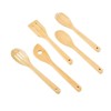 LunaLulinlk 5pk Bamboo Spoons for Cooking, Kitchen Essential Tools Set - 4 of 4