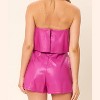 Women's Strapless 3-tiered faux leather romper - Idem Ditto - 2 of 2