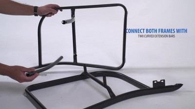 Elegant Black LeatherPlus Guest Chair with Metal Sled Base