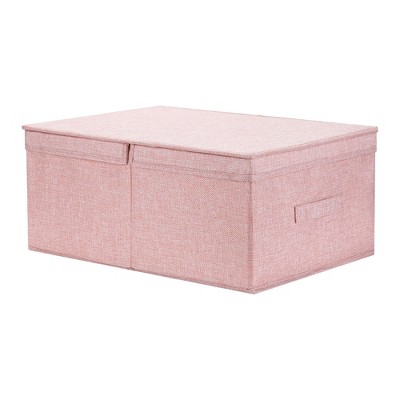 REGALWOVEN Fabric Collapsible Spacious Versatile Storage Bin with Lid and Handle