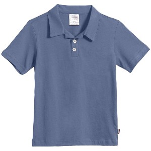 City Threads USA-Made Soft Cotton Boys Jersey 2-Button Short Sleeve Polo Shirt - 1 of 4