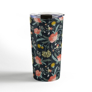 Heather Dutton Poppy Meadow Midnight Travel Mug 20 oz Stainless Steel Travel Mug - Deny Designs - 1 of 4