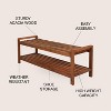 Blane 3-Seat Mid-Century Modern Acacia Wood Slat Outdoor Garden Patio Bench - JONATHAN Y - 4 of 4