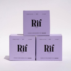 Rif Care Organic Night Pads with Wings- 30 count - 1 of 4