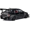 Mitsubishi Lancer Evolution IX RHD (Right Hand Drive) Black and Carbon with Extra Wheels 1/64 Diecast Model Car by CM Model - 3 of 4