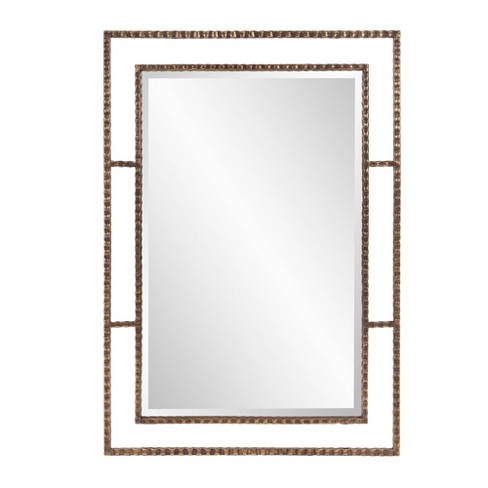 Howard Elliott 33"x23" Gavin Metal Framed Wall and Accent Mirror: Iron Rectangle, No Assembly, Modern Decor - image 1 of 4