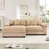 82.6" Oversized Cloud Modular Sectional Couch, Corduroy Fabric, Extra-Wide Armrests, Throw Pillows, Ergonomic Design - 2 of 4