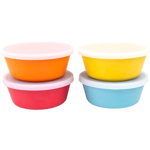 WeeSprout Bamboo Kids Bowls, Set of Four Kid-Sized Dinnerware, Cereal, Leftovers & Snack Bowl - 1 of 4