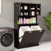 GDFStudio Krixi Modern 32.68'' Bathroom Cabinet with Tilt-Out Laundry Basket and 2 Adjustable Shelves - 2 of 4