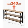 VEVOR Narrow Console Sofa Table, 55.1 inches Behind Couch Table, 3-Tier Long Entryway Table and Skinny Hallway Table, Narrow Sofa Table, Black - 4 of 4
