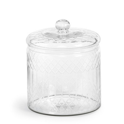 Park Hill Collection Carraway Etched Glass Canister Medium