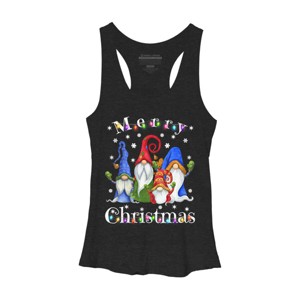 Women's Design By Humans Gnome Christmas Pajamas By NekoShop Racerback Tank Top - 1 of 3