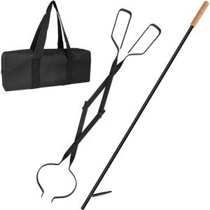 vancasso Fireplace Pit tools Accessories Fireplace Tong and Poker Stick for Outdoor Indoor - 1 of 4