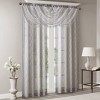 MAYEERTY 38x46" Diamond Sheer Embroidered Waterfall Valance Grey - 4 of 4