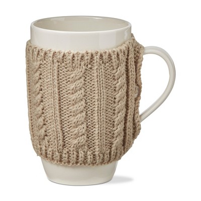 tagltd WARM WISHES SWEATER MUG TAUPE 16 oz