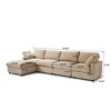 Cloud Couch Modular Sectional Sofa,134" L Shaped Couch, Oversized Convertible Wide Seater,4 Seater With Ottoman For Living Room Set - 4 of 4