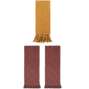 REGALWOVEN 3 Packs Cotton Soft Absorbent Boho Turkish Decorative Hand Towels - 1 of 4