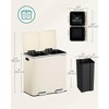 Dual Trash Can, 21.2 Gallon (80 L) Garbage Can for Kitchen, with 15 Trash Bags, 2 Compartments, Plastic Inner Buckets and Hinged Lids, - 4 of 4