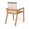 VASIP Outdoor Dining Chairs Set of 2 ,Modern Design Arm Chairs with Sturdy Frame,for Kitchen, Dining Room, Cafe,Teak+Beige - 3 of 4