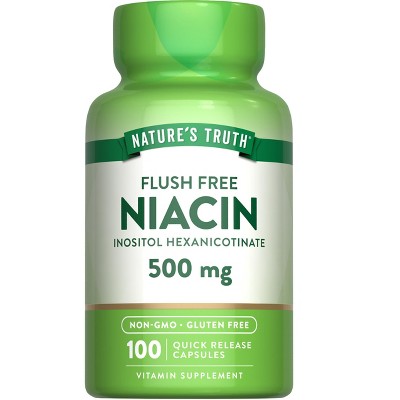 Nature's Truth Niacin 500mg Flush Free | 100 Capsules