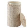 Casafield Round Laundry Hamper with Lid and Removable Liner Bag, Woven Water Hyacinth Laundry Basket for Clothes - 4 of 4