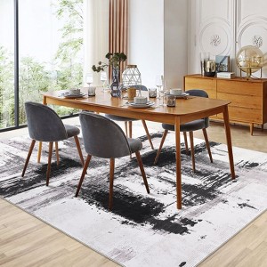 Modern Abstract Area Rugs, Machine Washable Stain Resistant Floor Carpet - 1 of 4