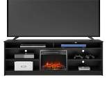 Hartwick Electric Fireplace Insert and 6 Shelves TV Stand for TVs up to 75" - Room & Joy