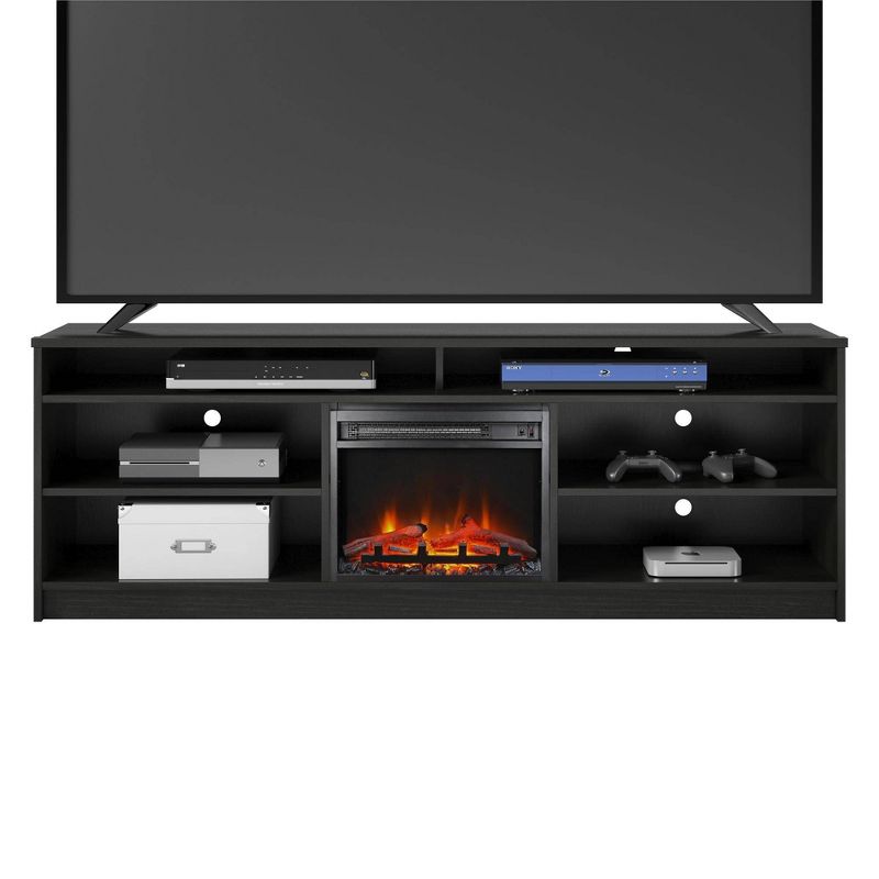 Hartwick Electric Fireplace Insert and 6 Shelves TV Stand for TVs up to 75" - Room & Joy, 1 of 9