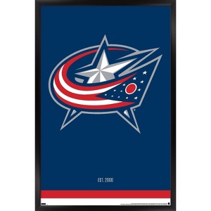 Trends International NHL Columbus Blue Jackets - Logo 21 Framed Wall Poster Prints - 1 of 4