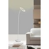 73" Tall Metal Torchiere Floor LED Lamp with Halo design, Matte White finish - 4 of 4