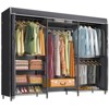 VIPEK V10C Plus Portable Closets Heavy Duty Clothes Rack Covered Wardrobe Closet, Black Clothing Rack with  Cover - 2 of 4