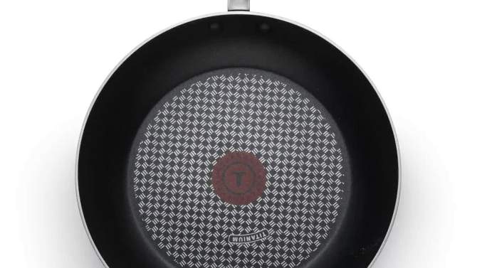 T-fal 12&#34; Frying Pan with Lid Ultimate Hard Anodized Nonstick Cookware Gray, 2 of 12, play video
