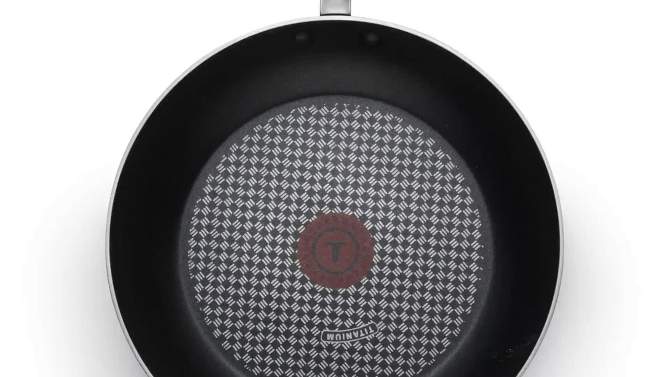T-fal 10&#34; Deep Frying Pan, Ultimate Hard Anodized Nonstick Cookware Gray, 2 of 9, play video