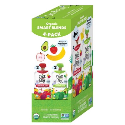 Once Upon a Farm Smart Blend Variety Pack - 12.8oz/4ct
