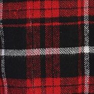 81 - black / red / white cross stitched plaid