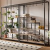 5-Tier Tall Indoor Plant Stand with Hanging Hooks and Large Metal Shelf - Multi-Purpose Display Rack for Garden - 4 of 4