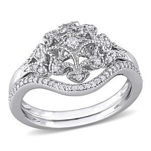 EVERLY JEWELRY | Sterling Silver 1/5 CT TW Diamond Bridal Ring Set - 1 of 4