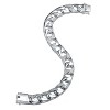 Guili Mens Rhodium-Plated Sterling Silver Miami Cuban Chain Bracelet with Iced Out Cubic Zirconia Stones for a Bold and Stylish Statement Piece - 2 of 4
