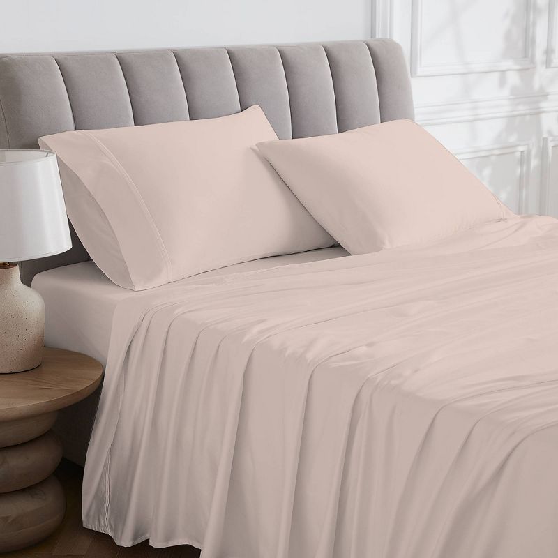 400 Thread Count Wrinkle Free Cotton Solid Sheet Set - Purity Home, 3 of 10