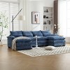 U-shaped Sectional Couch,High Quality Sponge Filling,Solid Wood Frame, Oversized Four-Seater Sofa-Maison Boucle - 3 of 4