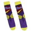 Willy Wonka Socks Oompa Loompa and Wonka Designs Adult Mid Calf Crew Socks 2 Pair Fits Shoe Size 8-12 Multicolored - 4 of 4