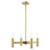 Livex Lighting Copenhagen 4 - Light Chandelier in  Satin Brass - 3 of 4