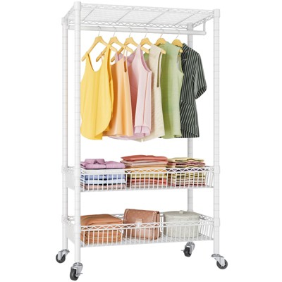 Vipek R2 Plus Rolling Clothes Rack Heavy Duty Garment Rack With Wheels ...