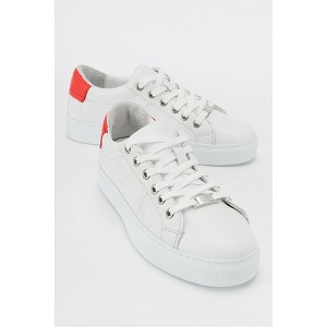 Ayverie - White Leather Sneaker (Women) white 8 Forever & Always Shoes - 1 of 4